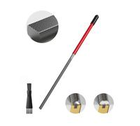 Lima de extremo de traste, lima afilada para trastes, limas de trastes de guitarra de doble cara para redondear, dar forma y desbarbar, funciona en todos los trastes, con cepillo limpio