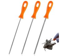 Lima de motosierra de 3 piezas - Herramienta profesional afiladora de cadena de motosierra con mango naranja de agarre cómodo (4 0 mm/4 5 mm/ 8)