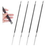 Lima de motosierra, lima redonda, juego de 4 limas, herramientas de afilado, 4 tamaños de 4,0 mm, 4,8 mm, 5,5 mm, 5,2 mm para afilar cadenas de sierra, para desbarbar y reparar