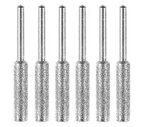 Lima de piedra de molienda, lima de piedra de molienda de taladro de 4,8 mm, afilador de motosierra de diamante chapado en titanio, lima de piedra de molienda para un afilado rápido