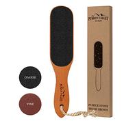 Lima de pies de piedra pómez, limpiador de pies de pedicura de madera con mango para eliminar callos, piel seca y muerta, raspador de talón para pies, manos y cuerpo, lima de pies para uso en la ducha