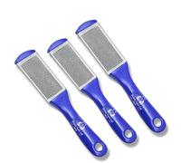 Lima de pies en Amazon Blue Files Pack de 3 hojas de acero inoxidable para pedicura, batido curvado, súper afilado, rallador de piel más afilado,(reposapiés azul)