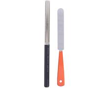 Lima de preparación de trastes de Guitarra 2 uds Herramientas de reparación de trastes de Acero Inoxidable con Mango de Goma para Instrumentos de Cuerda de Ukelele
