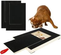 Lima de Rascado de Uñas para Perros, Tablero de Lima de Uñas de Madera para Perros con Caja de Snacks Integrada, Almohadilla de Lijado para Uñas de Cachorros, Alternativa a Cortaúñas y Afiladores para