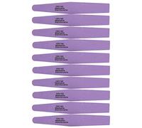 Lima de uñas de doble cara, herramienta profesional de pulido de uñas para manicura, pedicura en el salón de casa, 10 Uds., morado, rosa y verde (10 piezas púrpura)