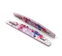 Lima de uñas de media luna con estampado de flores, lima de uñas lavable, pulido profesional, herramientas de cuidado de manicura, patrón 06, 1 ud.