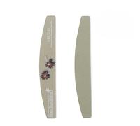 Lima de uñas de media luna con estampado Floral de hojas, 1 unidad, amortiguador lavable, pulidores profesionales, herramientas de cuidado de manicura, accesorios-A05