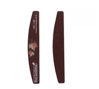 Lima de uñas de media luna con estampado Floral de hojas, 1 unidad, amortiguador lavable, pulidores profesionales, herramientas de cuidado de manicura, accesorios-A04