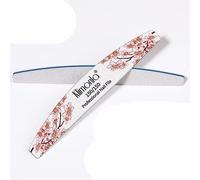Lima de uñas de media luna con estampado Floral de hojas, 1 unidad, amortiguador lavable, pulidores profesionales, herramientas de cuidado de manicura, accesorios-C03