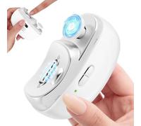 Lima de uñas eléctrica, cortaúñas eléctrico, cortaúñas automático de corte y molienda 2 en 1, cortaúñas eléctrico de 2 velocidades con luz LED
