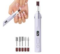 Lima de uñas eléctrica | Herramienta de pedicura recargable sin ruido con luz LED - Lima eléctrica para uñas - para mujeres y hombres, hogar, viajes, salón, cutícula de uñas de los pies