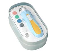 Lima de uñas eléctrica para bebé, amoladora de uñas eléctrica con cubierta antipolvo | Lima automática de uñas con luz LED, cortaúñas de dedos, recargable para niños pequeños