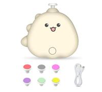 Lima de uñas eléctrica para bebés, segura y silenciosa, 6 cabezales de limado, 3 modos de velocidad, cortaúñas automático para bebés, para niños y niñas, recién nacidos, esenciales para el cuidado del