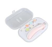 Lima de Uñas para Bebés, Lima de Uñas Segura para Bebés con Luz y 6 Almohadillas de Molienda, Kit de Aseo para Bebés, Juego de Manicura para Niños Pequeños o Adultos