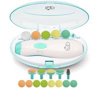 Lima de uñas para bebés - Royal Angels 21 en 1 cortaúñas eléctrico para bebés para uñas y dedos de los pies para recién nacidos y niños pequeños 20 en 1 (Verde)