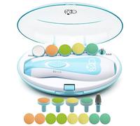 Lima de uñas para bebés - Royal Angels 21 en 1 Cortauñas eléctrico para bebés para uñas y dedos de los pies para recién nacidos y niños pequeños (azul)