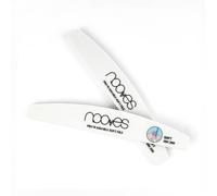 Lima de Uñas Profesional NOOVES 180/200 Blanca Suave - Lavable, Reutilizable y Ergonómica - Para Manicura y Pedicura en Uñas Naturales, de Gel, Acrílicas o Postizas (2, unidad, Grano 180/200)