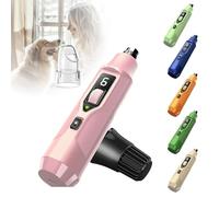 Lima de Uñas Silenciosa para Mascotas Silent Groom Pro, Lima de Uñas para Mascotas de 7 Velocidades con Luz, Carga USB, Cortauñas Silencioso para Perros con Luz Led y Colector de Polvo Pink