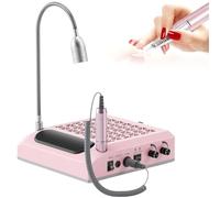 Lima eléctrica para uñas, Set Profesional de Manicura y Pedicura 4 en 1, con Aspiración de 80W y Filtro Lavable - Lima profesional de 30,000 RPM con luz LED, para pedicura y manicura