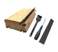Lima ergonómica para trastes de guitarra, multifuncional, herramientas portátiles, para instrumentos de cuerda de bajo, coronas, mango ergonómico, herramienta de preparación de trastes