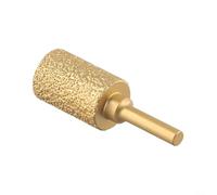 Lima giratoria de molienda de cabeza de fresa soldada al vacío con vástago de 6 mm para piedra, acero, hierro fundido, acero inoxidable, cerámica, vidrio, mármol y jade, oro, 1 unidad, tamaños 8-25 mm