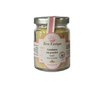 Lima Kaffir en polvo (Combava) 30 g en frasco de cristal Aroma cítrico exótico para cocina tailandesa, currys, salsas, bebidas y repostería