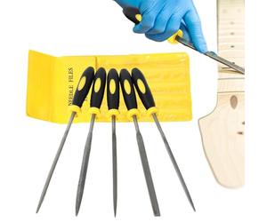Lima para cabezales de guitarra - Juego de 5 Lime Lime una aguja para un afilado preciso | Herramientas para agujeros y grietas | Accesorios ideales para reparación de guitarra, violín, joyas y obras