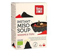 Lima - Sopa De Miso Rojo Instantánea Con Wakame Y Tofu 4 x 10 Gramos
