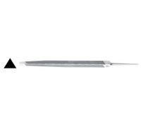 Lima triangular para sierras, acero de alta dureza, acabado preciso, ideal para afilar herramientas y mejorar cortes en madera y metal.