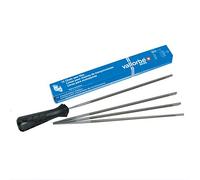 Lima Vallorbe para afilado de cadena de motosierra de 5,2 mm de diámetro - 3/8" con empuñadura de 12 piezas