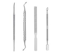Lima Y Elevador Para UñAs Encarnadas,4pcs Kit Pedicura Profesional,Herramientas De PodologíA De Acero Inoxidable Para Tratamiento De UñAs Encarnadas En Pies