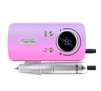 Limadora eléctrica de uñas 45000 rpm, portátil, función de funcionamiento silencioso, para eliminación de gel acrílico, juego de limas eléctricas para el hogar, salón de belleza