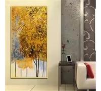 LIMAIDUO Árbol de dinero abstracto moderno pintado, lienzo, arte de pared, pintura al óleo sobre lienzo, decoración del hogar, obra de arte única (80 x 150 cm/sin marco)
