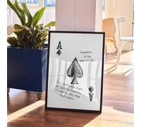 LIMAIDUO Cuadro moderno vintage de póker con as de espadas, cartas, citas, arte de pared, impresiones en lienzo, póster, imagen para decoración del hogar, 40 x 60 cm, sin marco