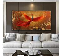 LIMAIDUO Cuadro vintage de fénix, arte de pared abstracto, pájaro inmortal, póster impreso para sala de estar, decoración del hogar, 30 x 60 cm, sin marco