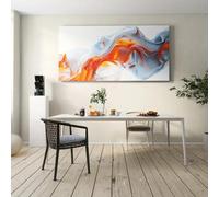 LIMAIDUO Image Fusion - Pósteres e impresiones de arte de pared con fusión de lenguaje artístico, imágenes abstractas de espacio, decoración del hogar (40 x 80 cm, marco interior)