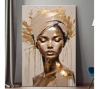 LIMAIDUO Póster con retrato de mujer de moda laminada para decoración de sala de estar, figura abstracta, lienzo floral, arte de pared moderno (50 x 70 cm/sin marco)