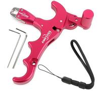 limaity Disparador para Arco Compuesto Disparador de 4 Dedos para Tiro con Arco Ayuda para el Pulgar Sensibilidad Ajustable Disparador para Arco Compuesto para Tiro con Arco (Magenta