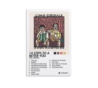 Lime Cordiale 14 Steps to A Better You - Pósteres artísticos antisalpicaduras para sala de estar y dormitorio, pinturas colgantes adecuadas para múltiples escenarios, sin necesidad de perforar, fácil