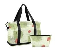 Lime Green Lines - Bolsas de lona bohemias para llevar durante la noche, bolsa de gimnasio grande con correa ajustable para senderismo, gran capacidad, líneas verdes lima, bohemio, 1 tamaño, Líneas