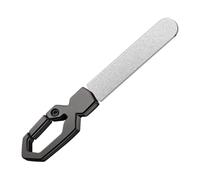 Lime Manicure Professional Portable -Archivo de uñas de acero inoxidable, E, herramienta de cuidado de las uñas compacta para viajes, escritorio, automóvil y casa de doble lidera Cara doble: archivo d