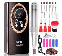 LimeGirl - Kit de limas eléctricas para uñas acrílicas, 45000 rpm, juego de manicura profesional y pedicura con