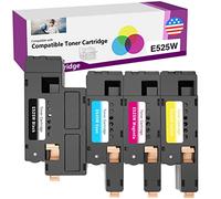 Limeink Cartuchos de tóner compatibles de repuesto para Dell E525W para cartucho Dell E525w E525w e 525w H3M8P Ink para e525 para e 525w, paquete de 4