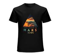 Limeiren 30 Seconds To Mars Unisex 100% Cotton Short-Sleeve T-Shirts Black XL