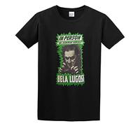 Limeiren Bela Lugosi Mr Horror Goth Vampire B-Movie Unisex 100% Cotton Short-Sleeve T-Shirts Black L