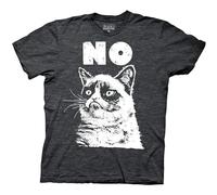 Limeiren Cat No Cute Unisex 100% Cotton Short-Sleeve T-Shirts Black S