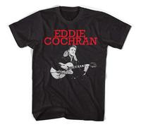 Limeiren Eddie Cochran Rockabilly Unisex 100% Cotton Short-Sleeve T-Shirts Black XXL