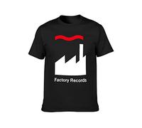 Limeiren Factory Records Retro Record Label Music Happy Mondays Unisex 100% Cotton Short-Sleeve T-Shirts Black XXXL
