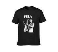 Limeiren Fela Kuti Legend Musician Africa Afrobeat Shakara Water No Get Enemy Unisex Cotton T-Shirts Black XL