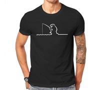 Limeiren Fishing EST La Linea The Line Osvaldo Cavandoli TV Men Style Streetwear Unisex 100% Cotton Short-Sleeve T-Shirts Black M